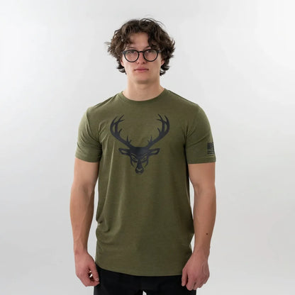 T-shirt à drapeau vert militaire