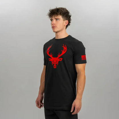 T-shirt à drapeau Black/ Red